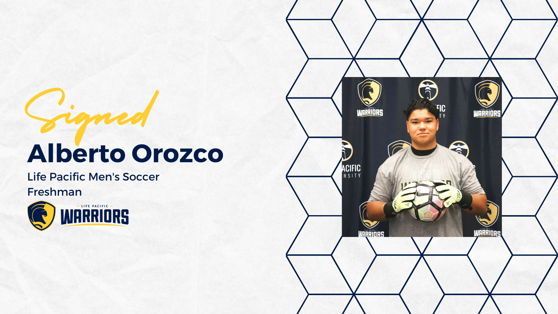 Life Pacific Men's Soccer Welcomes Keeper, Alberto Orozco