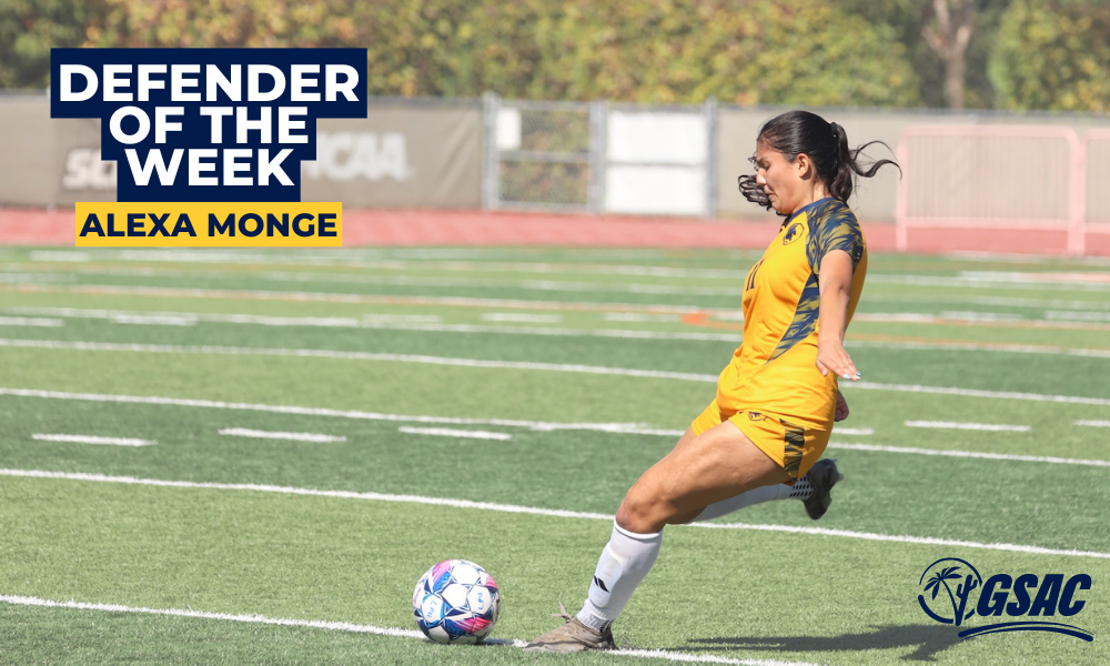 Freshman Standout Alexa Monge Named GSAC Defender of the Week